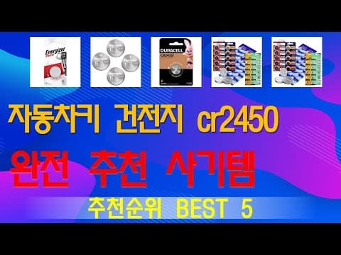 자동차 키 CR2450 배터리 추천 TOP5! 내 차에 딱 맞는 배터리는?