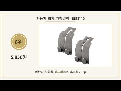 자동차 내부 정리 끝판왕 헤드레스트 가방걸이 BEST 9