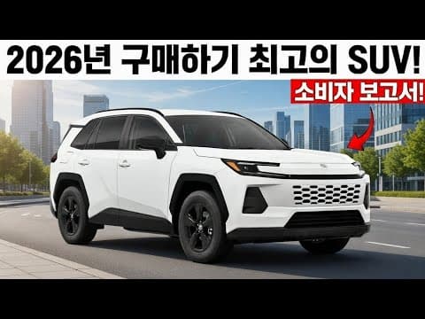 2026년 SUV 추천 TOP 7! 컨슈머 리포트 자동차 분석