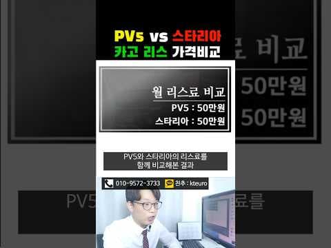 PV5 vs 스타리아 카고 자동차 비교, 내 사업에 딱 맞는 밴은?
