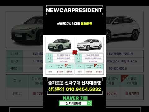 EV3 vs 코나EV 전기차 장기렌트 가격 비교: 합리적인 자동차 선택은?