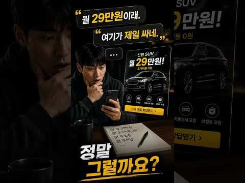 자동차 구매 렌트, 현명한 견적 분석으로 비용 절감해요
