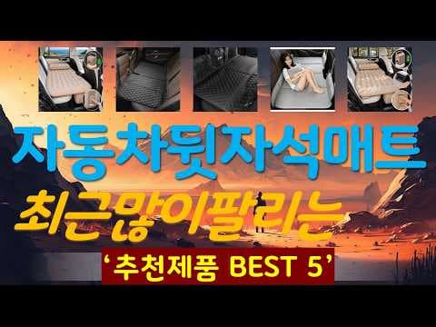자동차 뒷좌석 매트 가성비 순위 TOP 5
