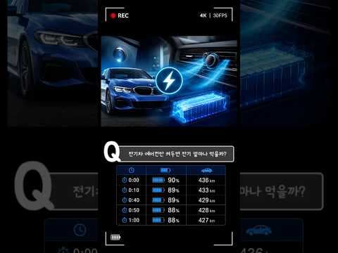 전기 자동차 에어컨 비주행 시 전력 소모, 이 정도면 거주성 최고네요!