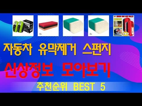 자동차 유막제거 스펀지 추천 TOP5 빗길 시야 확보 이거 안 사면 손해예요